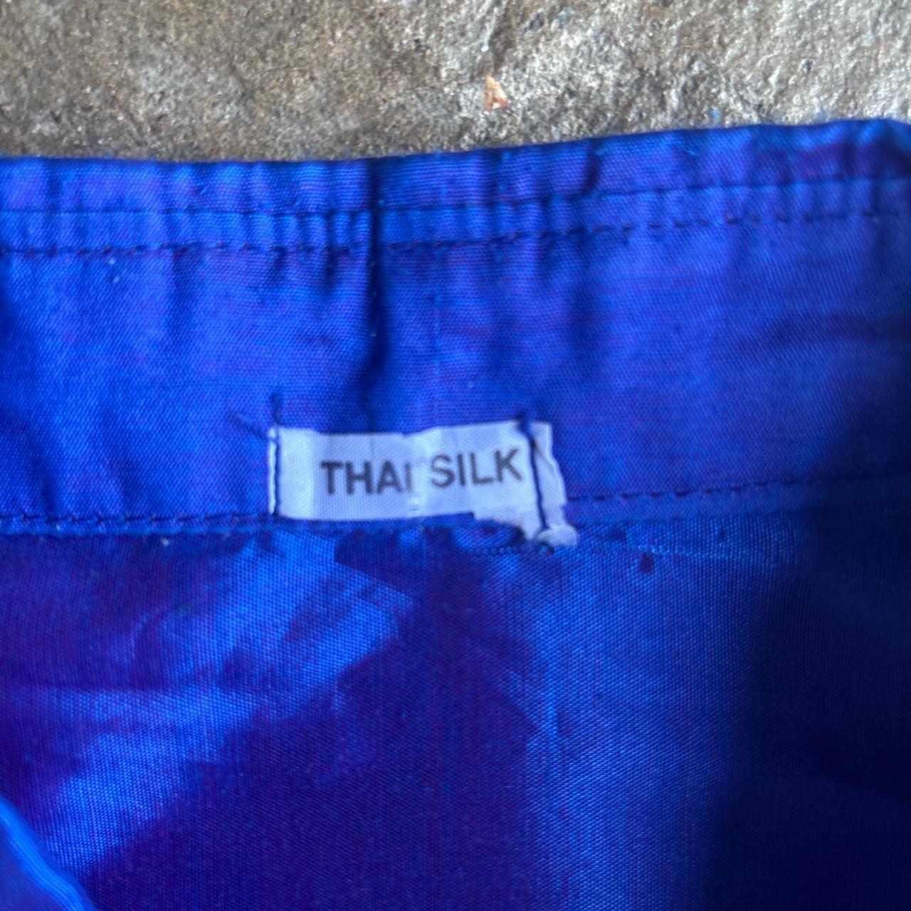 Blue/Purple Iridescent Silk Shirt