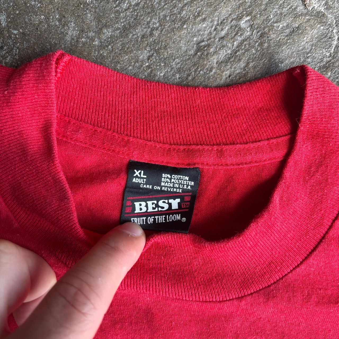 Red ‘Bohemian BBQ’ single stitch tee