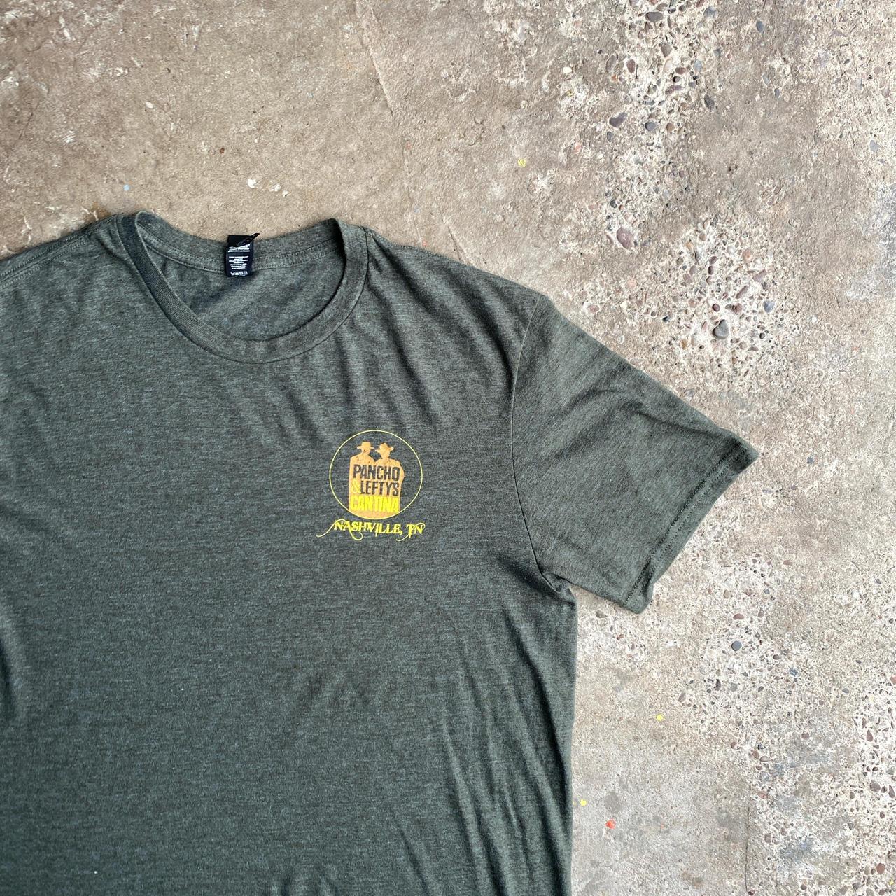 Khaki Green Graphic Nashville Bar T-Shirt - L