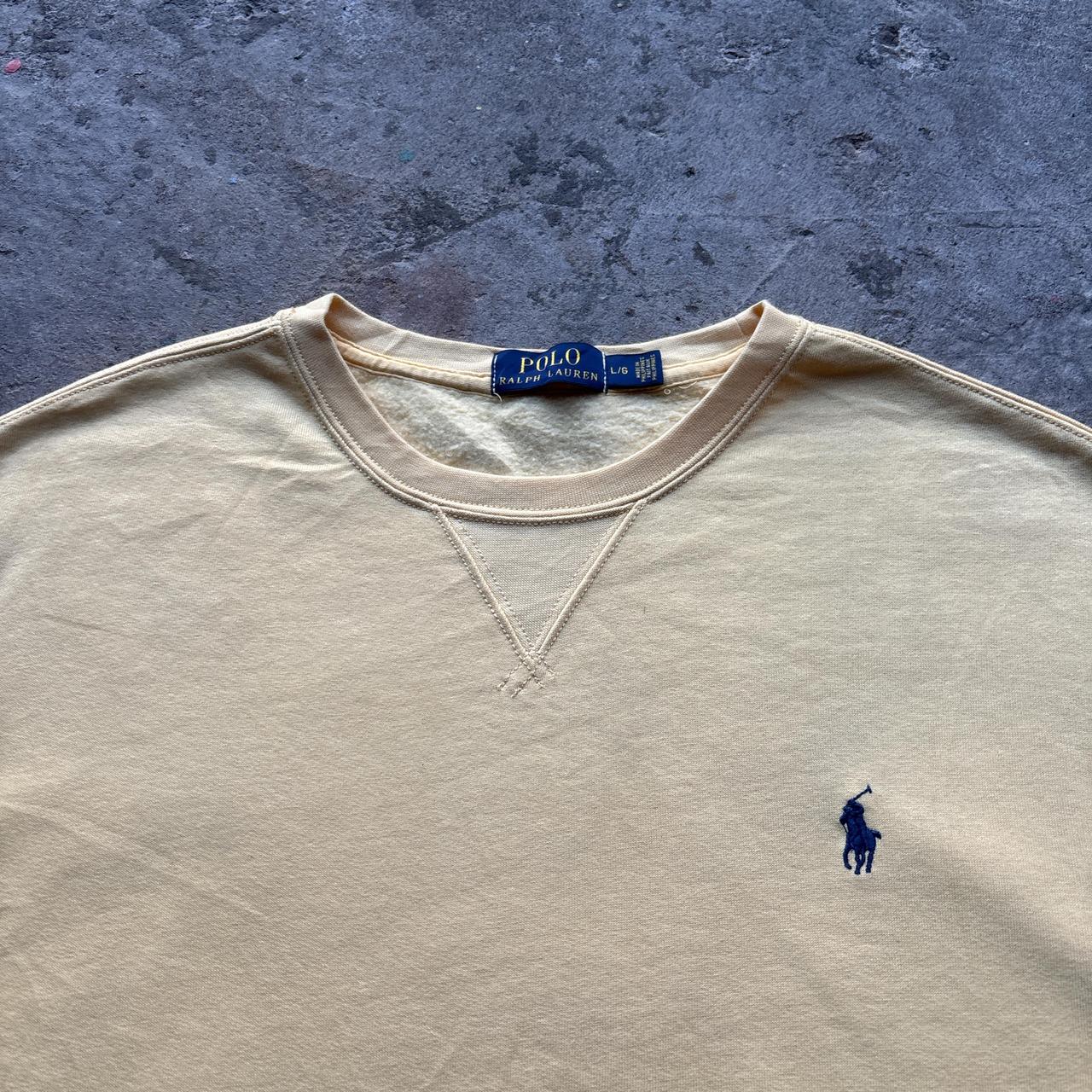 Yellow Polo Ralph Lauren sweatshirt with navy pony logo