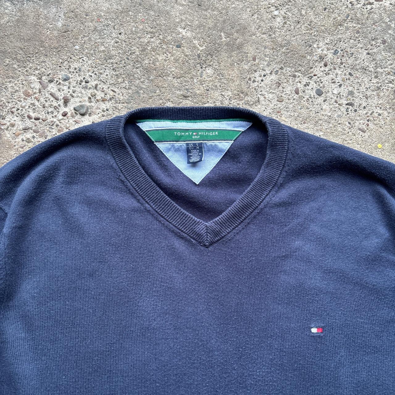 Navy Tommy Hilfiger Golf v-neck sweater - M