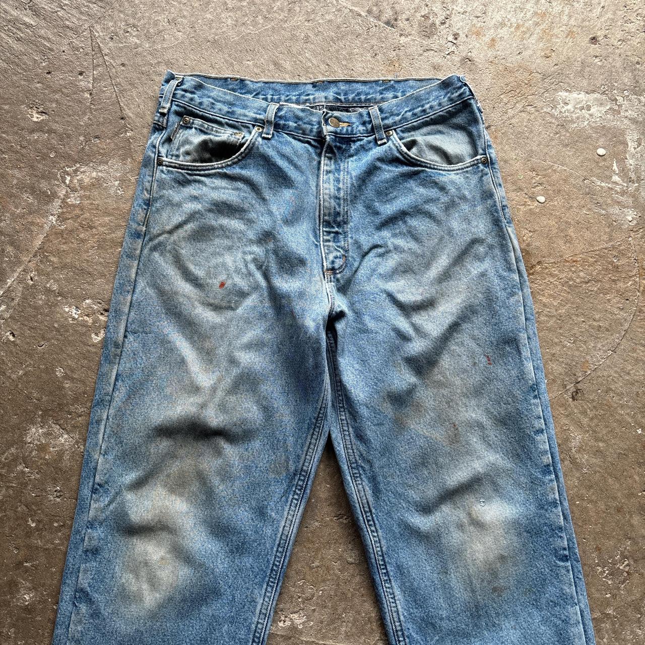 Distressed Carhartt blue denim jeans - W34