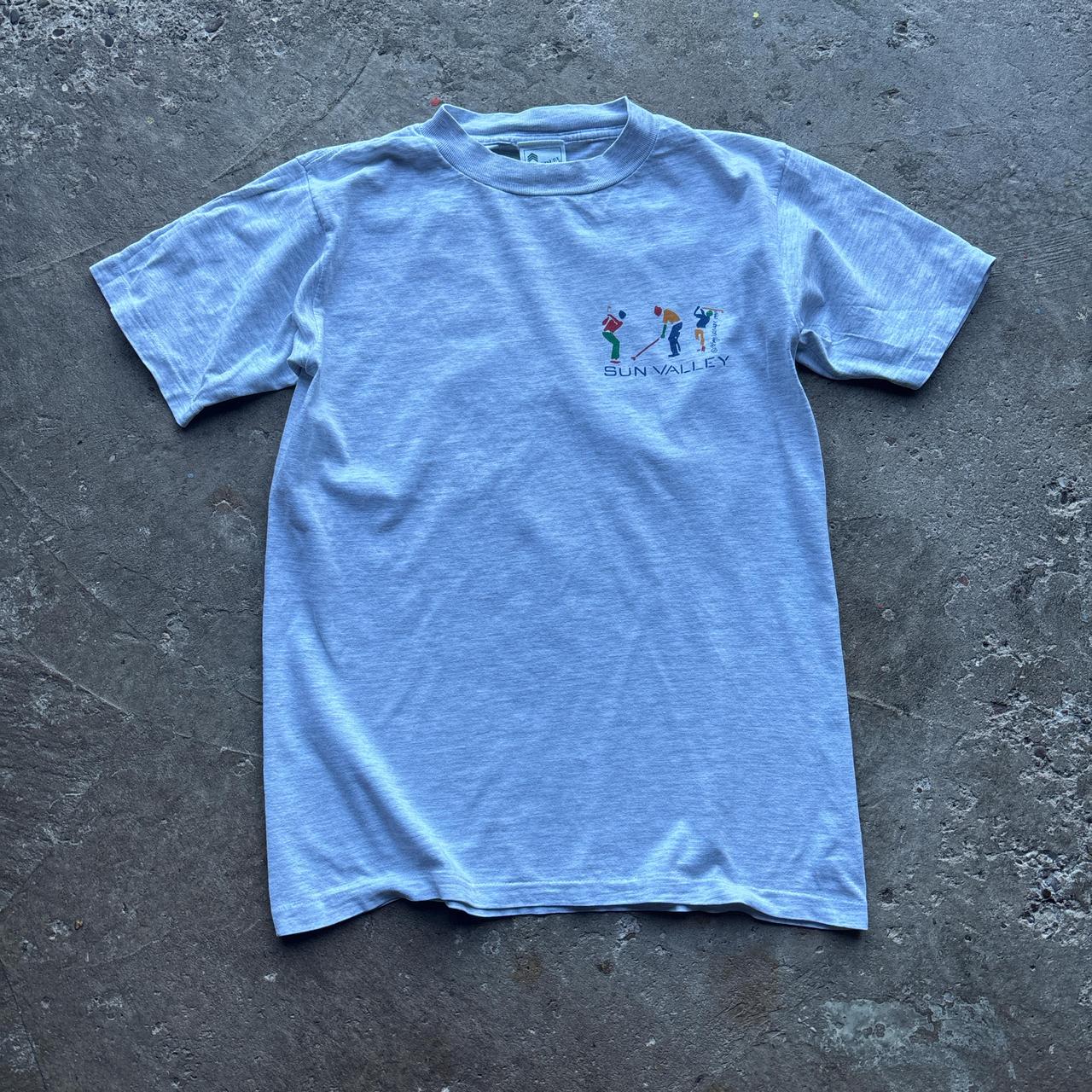 Vintage Grey graphic tee with golf print - M