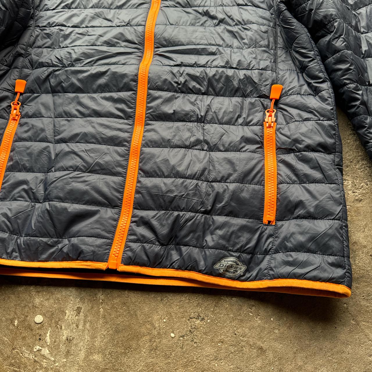 Navy and orange Dickies puffer jacket