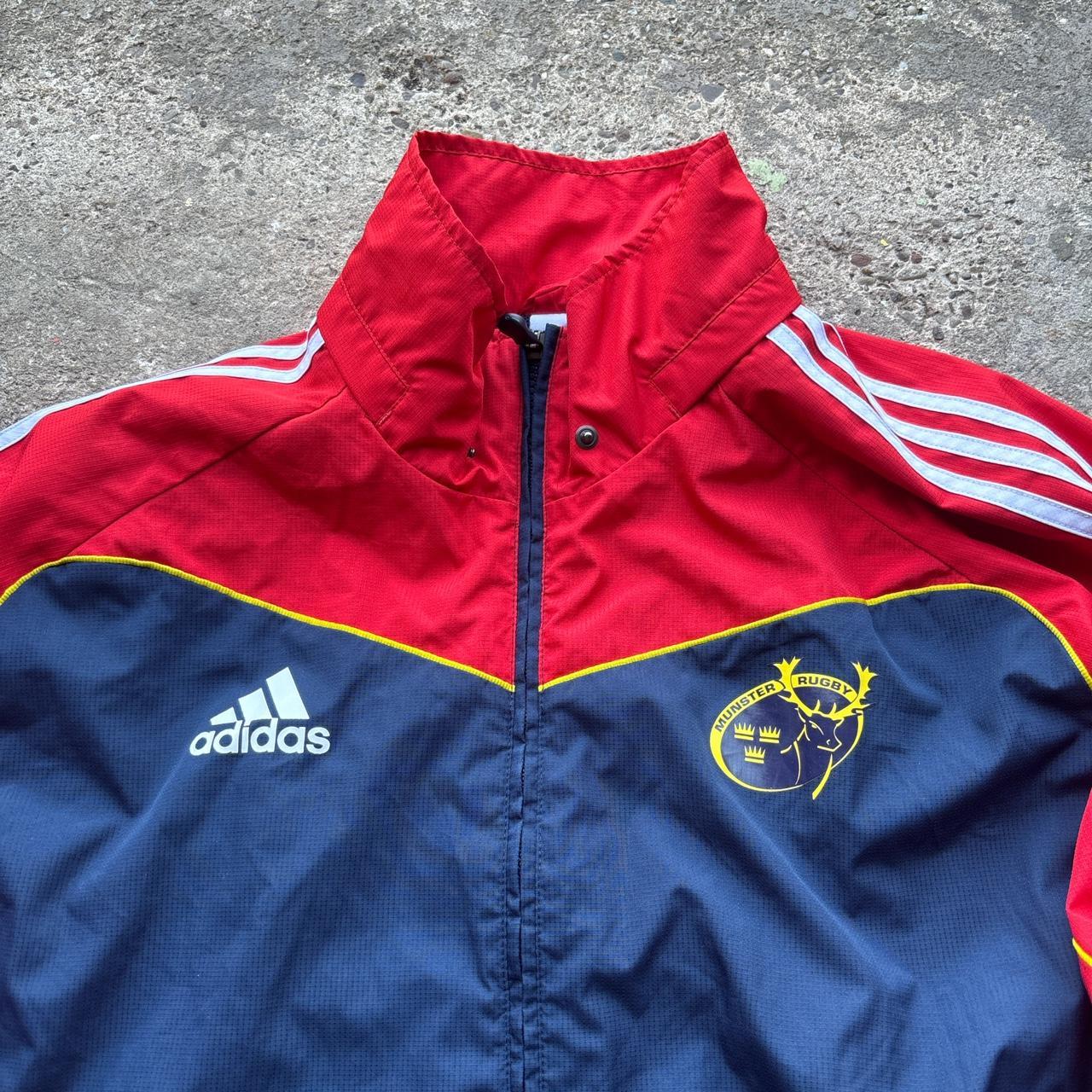Navy and red Munster Rugby Adidas Jacket - L