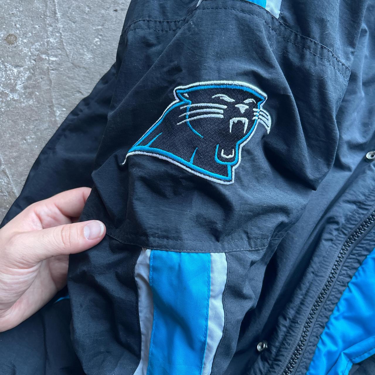 90s Black and Blue Panthers Starter NFL Pro Line Jacket - L