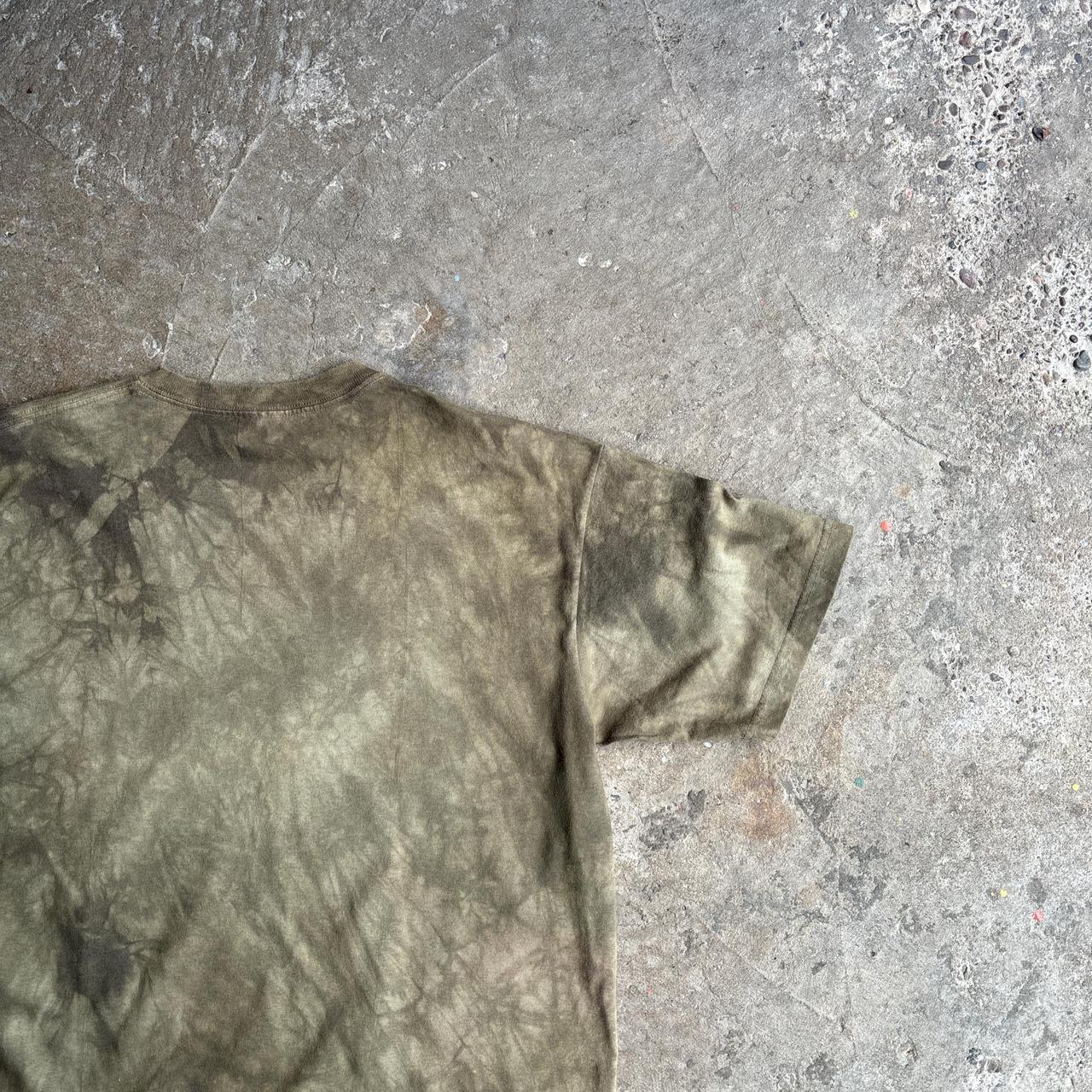 Native American Print Green Tie Dye T-Shirt