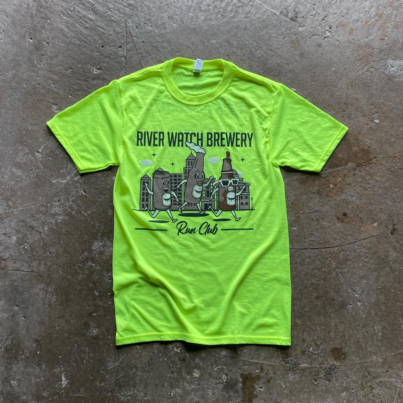 Neon green Beer Run t-shirt - S