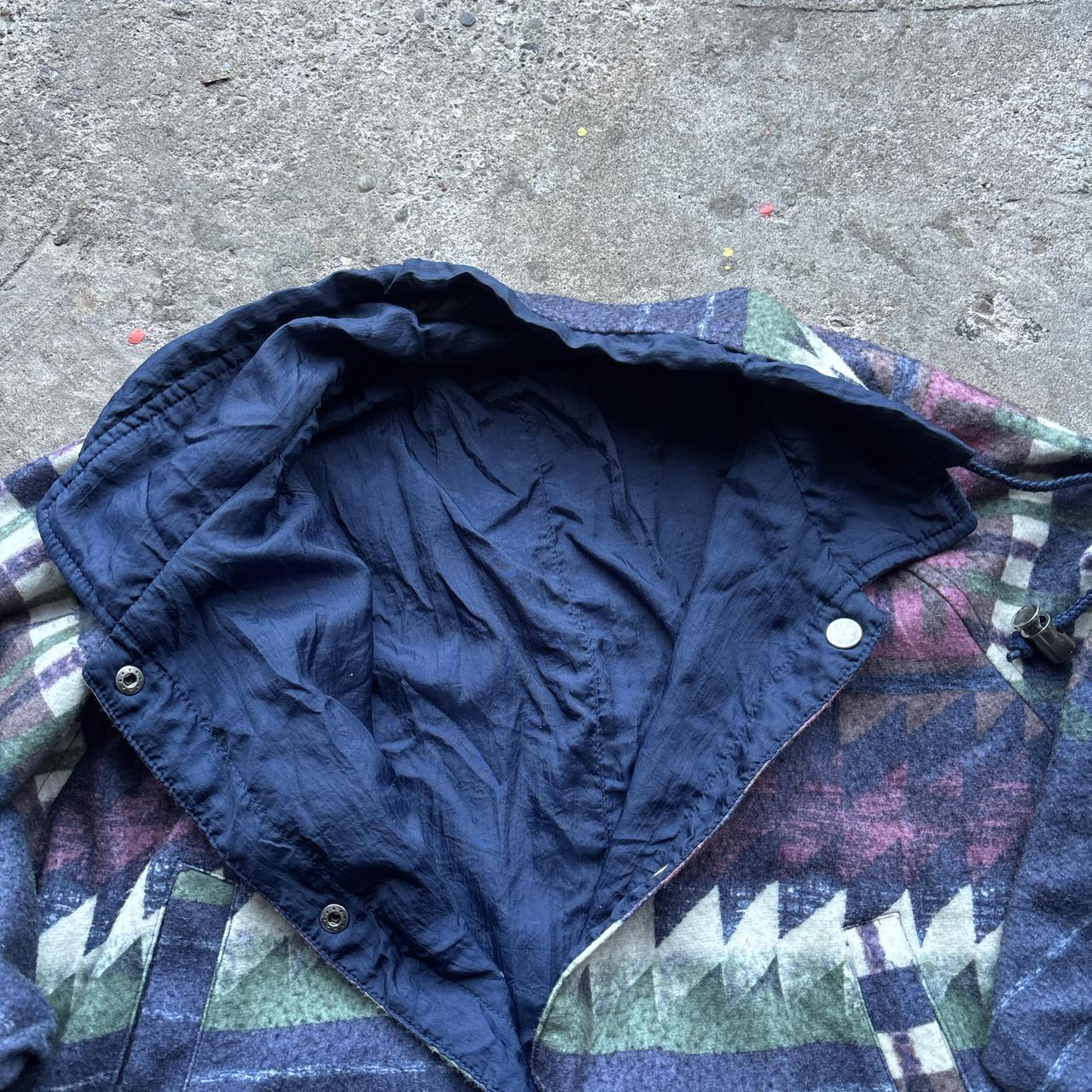 Vintage reversible Aztec pattern and blue jacket