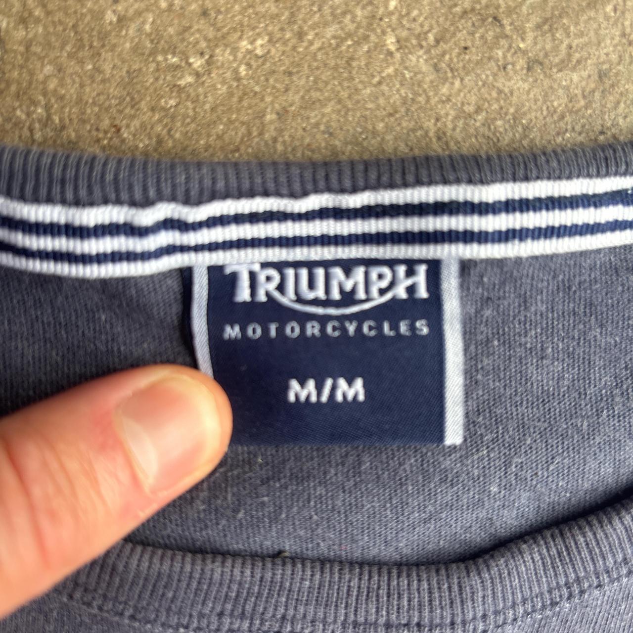 Washed Navy Triumph Motorcycles Graphic T-Shirt - M