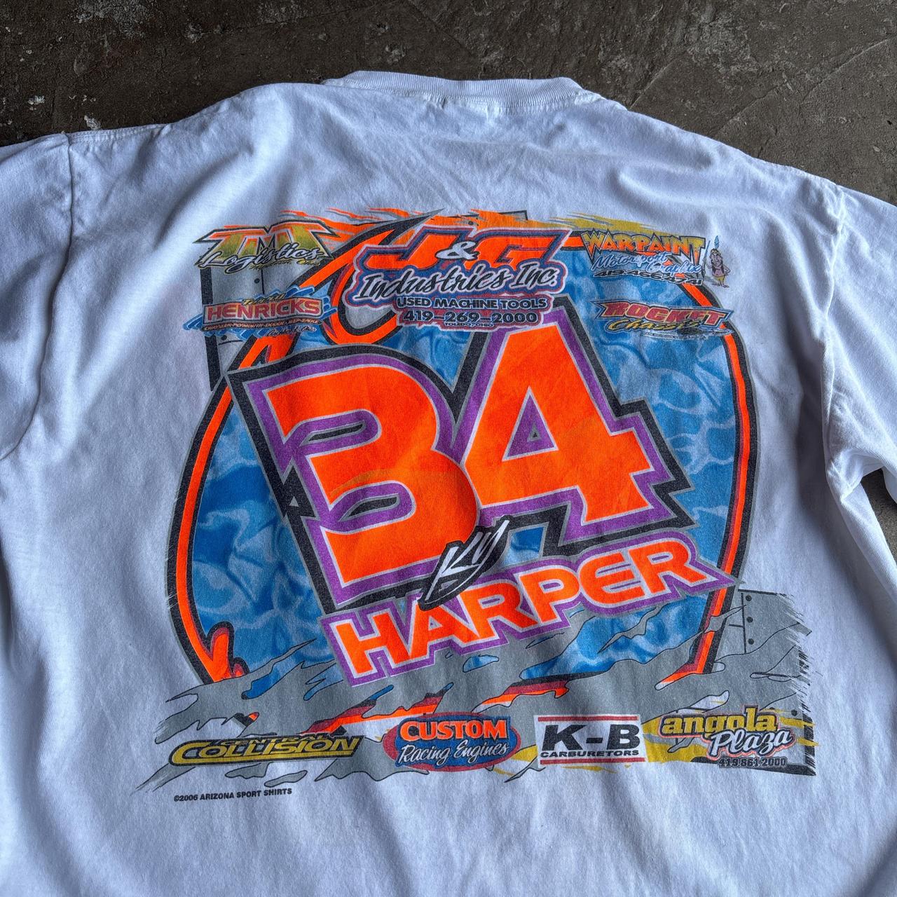 00s White Ky Harper NASCAR t-shirt - XL