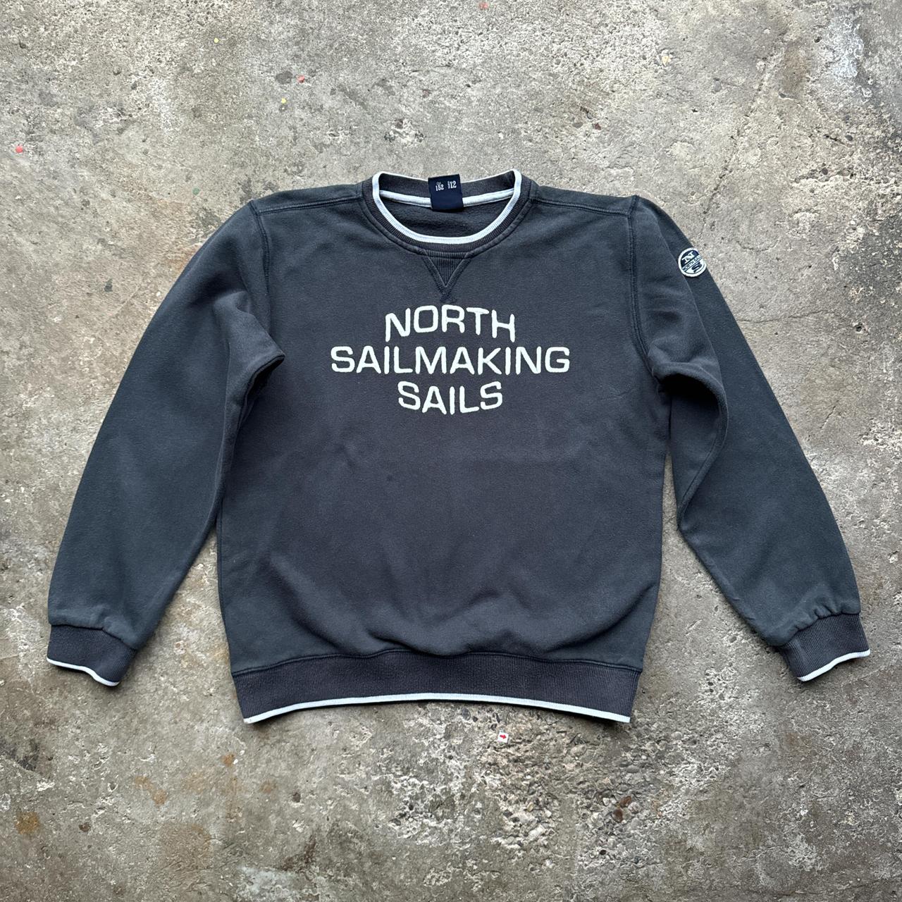 Navy sweatshirt with sailing embroidered logo