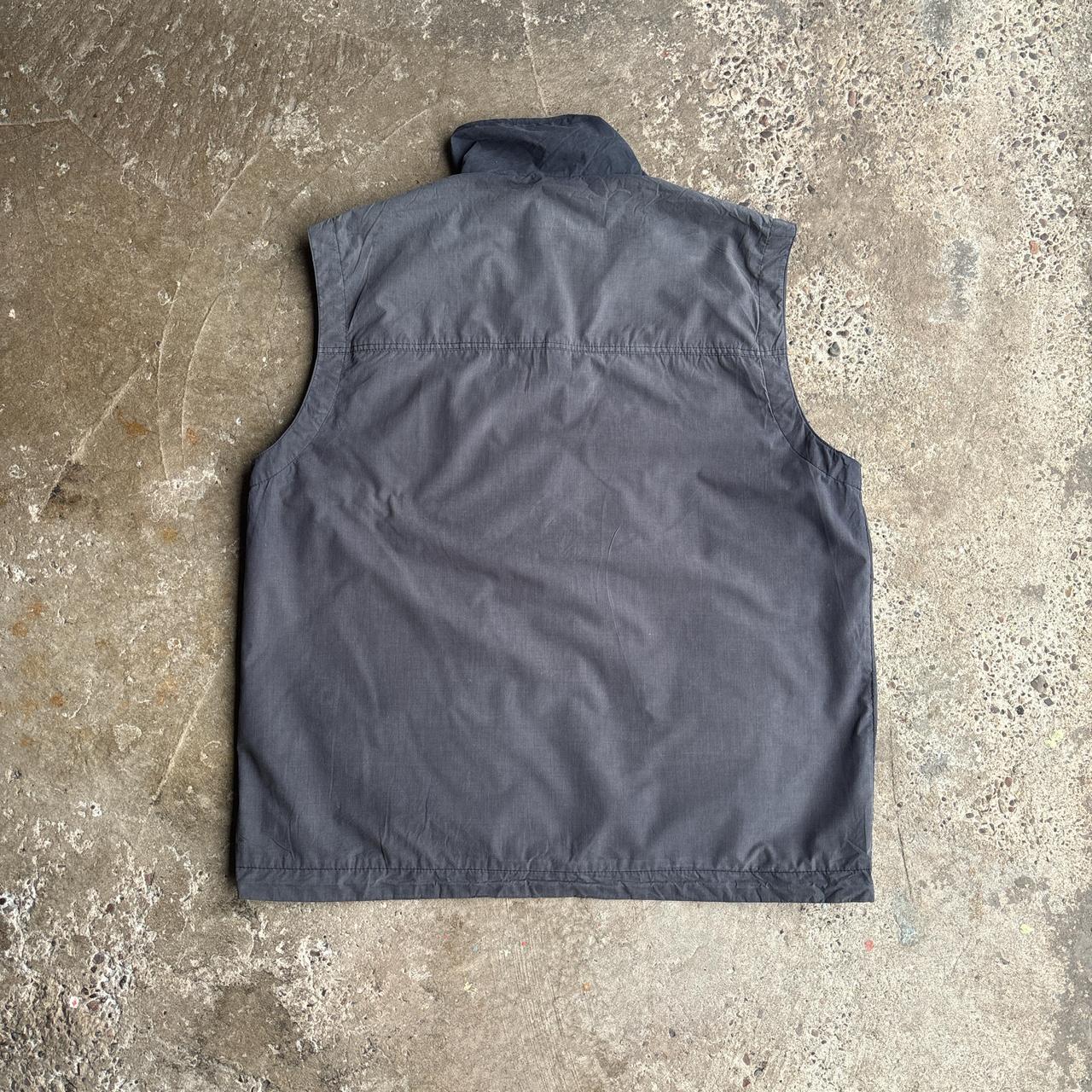 Black Faded Full Zip Vest Jacket - XL