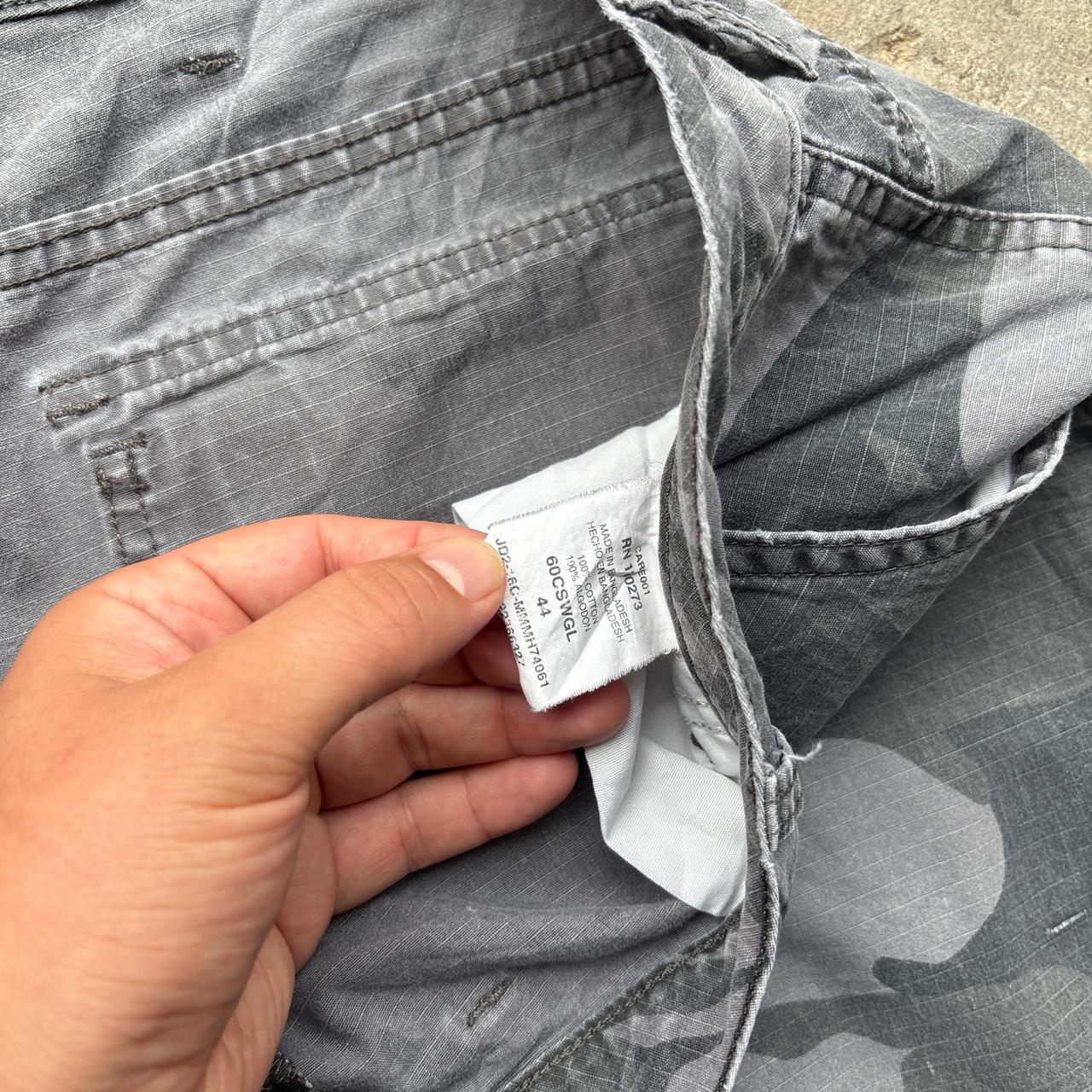 Grey Wrangler Camo Cargo Shorts - W44
