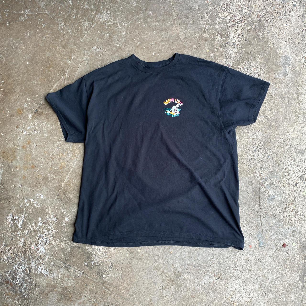 Black ‘Happy Liuin’ Bar T-Shirt