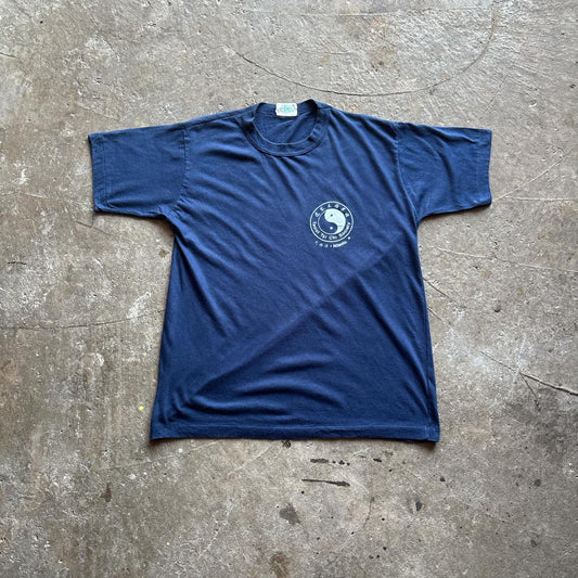 Navy Single Stitch Graphic Tai Chi T-Shirt