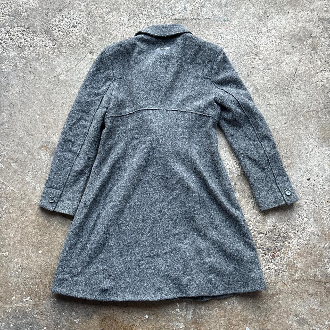 Vintage Grey DKNY wool blend peacoat with double breasted buttons