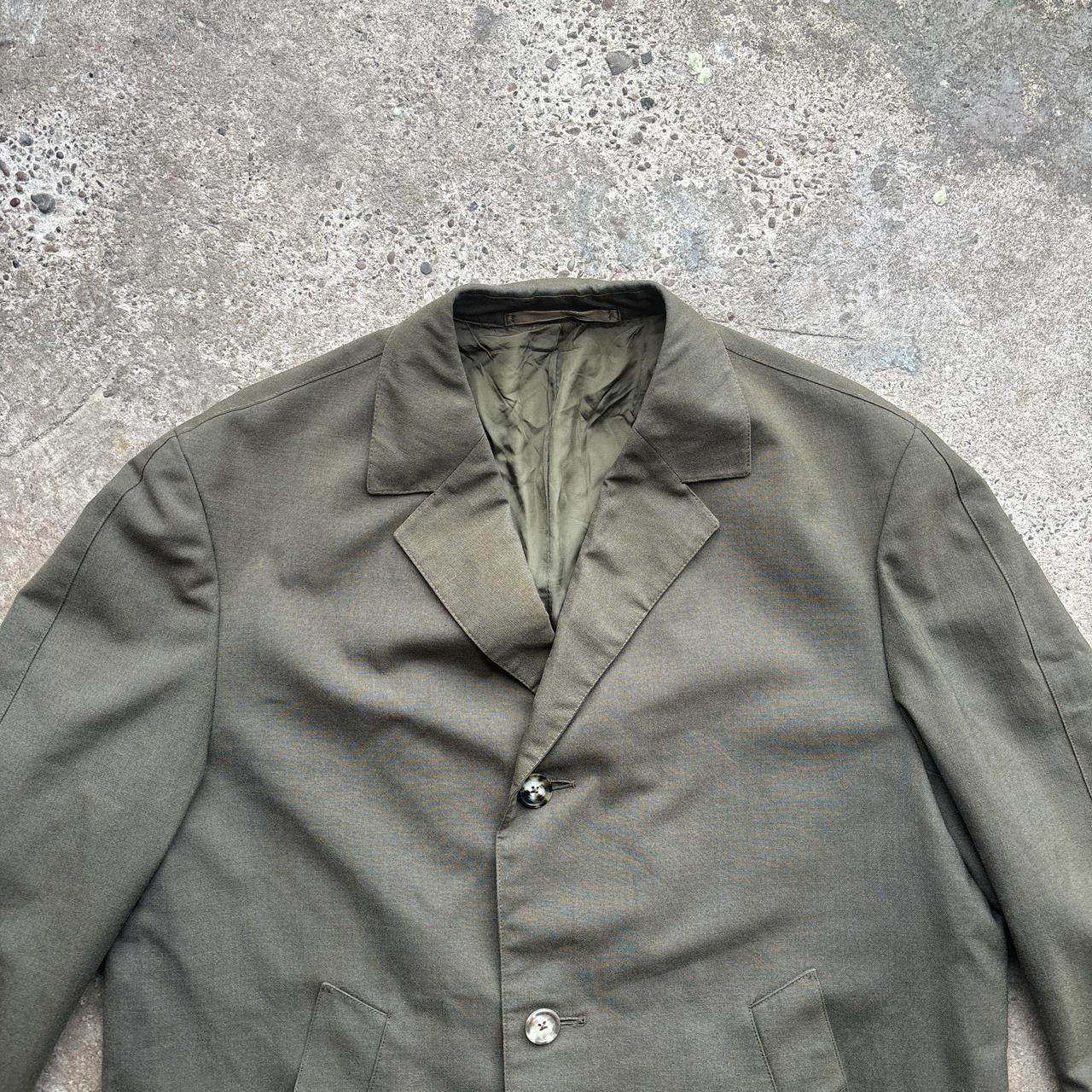 Vintage Military Style Khaki Green Trench Coat