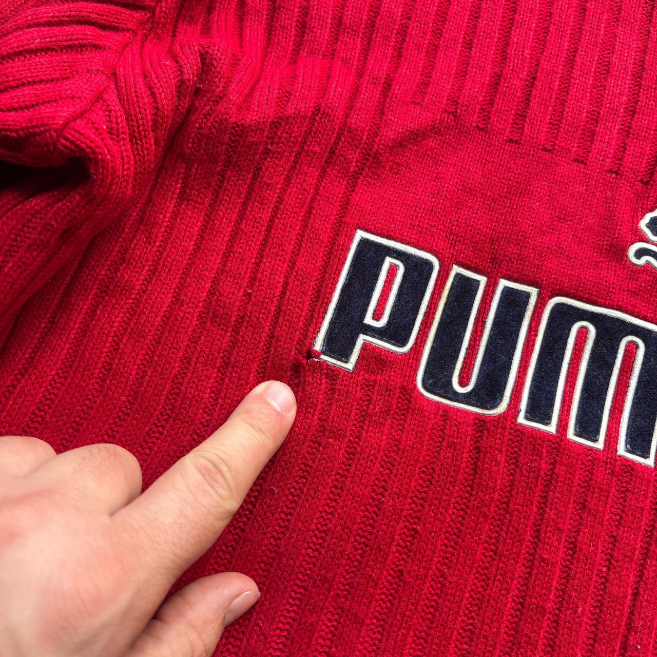 Vintage Red Puma knitted sweatshirt - M