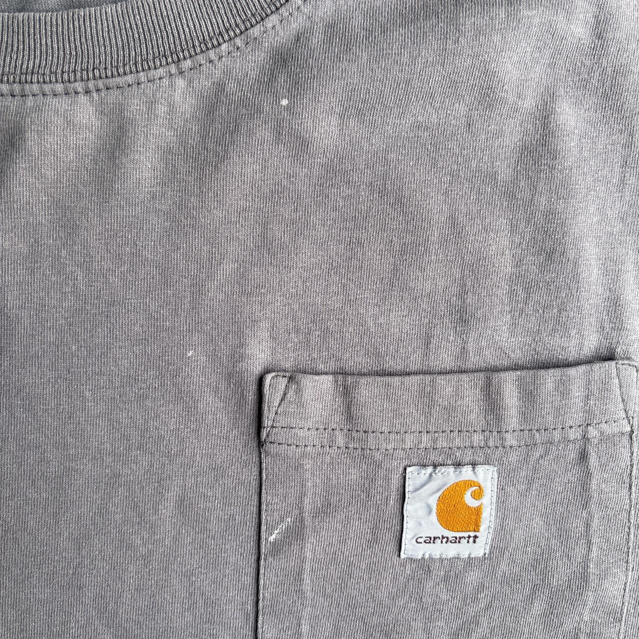 Grey Carhartt Single Pocket T-Shirt - XL