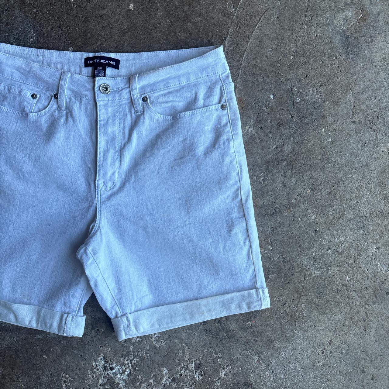 White DKNY Jean Shorts