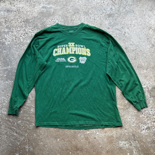 Reebok NFL Green Bay Packers Super Bowl Champions Men’s Long Sleeve Shirt