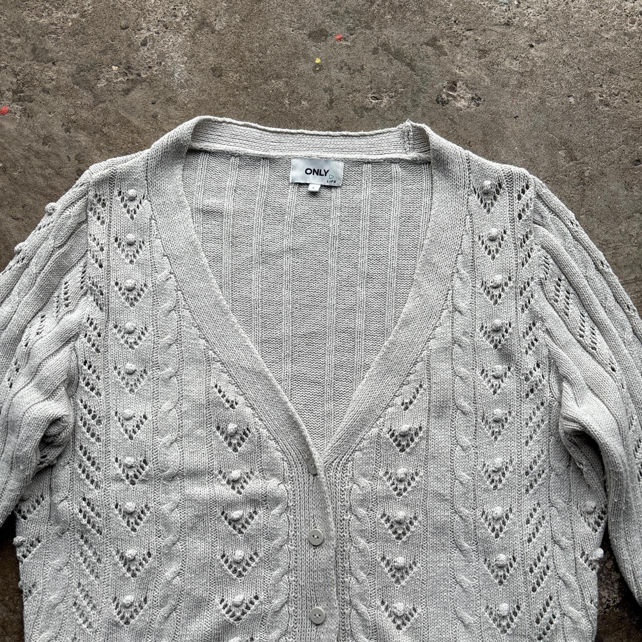 Grey ONLY knitted cardigan