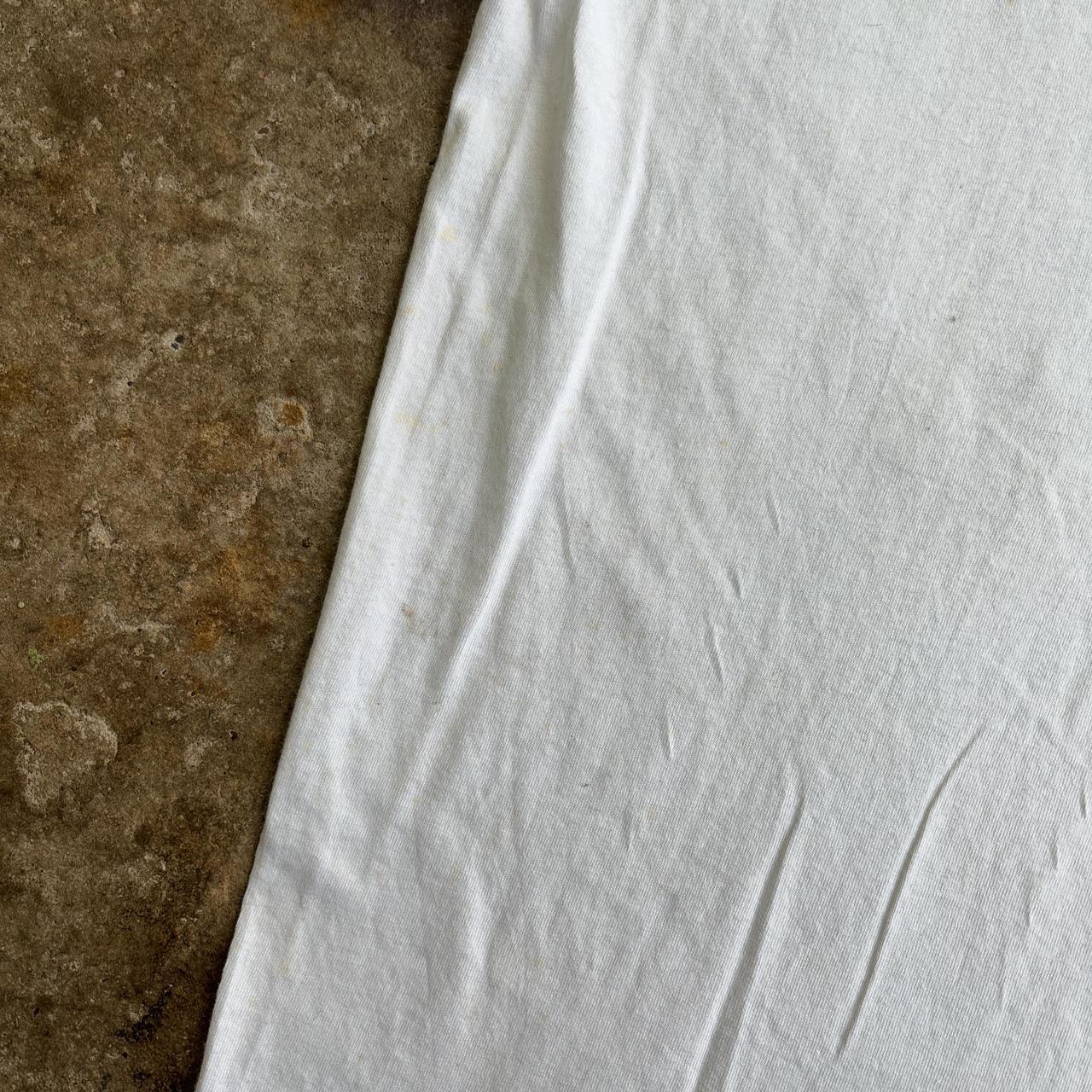 White graphic tee with custom bee print
