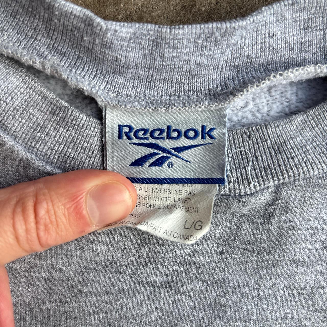 Grey Reebok Embroidered Logo Sweatshirt - M (women’s - tag us large juniors)