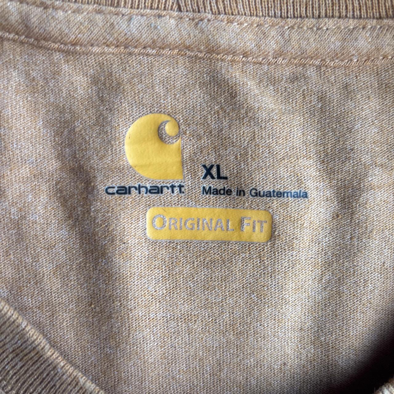 Tan Carhartt Logo Graphic T-Shirt - XL