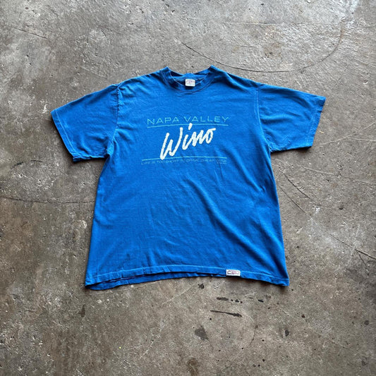 Vintage Blue ‘Napa Valley’ Graphic Single Stitch T-Shirt