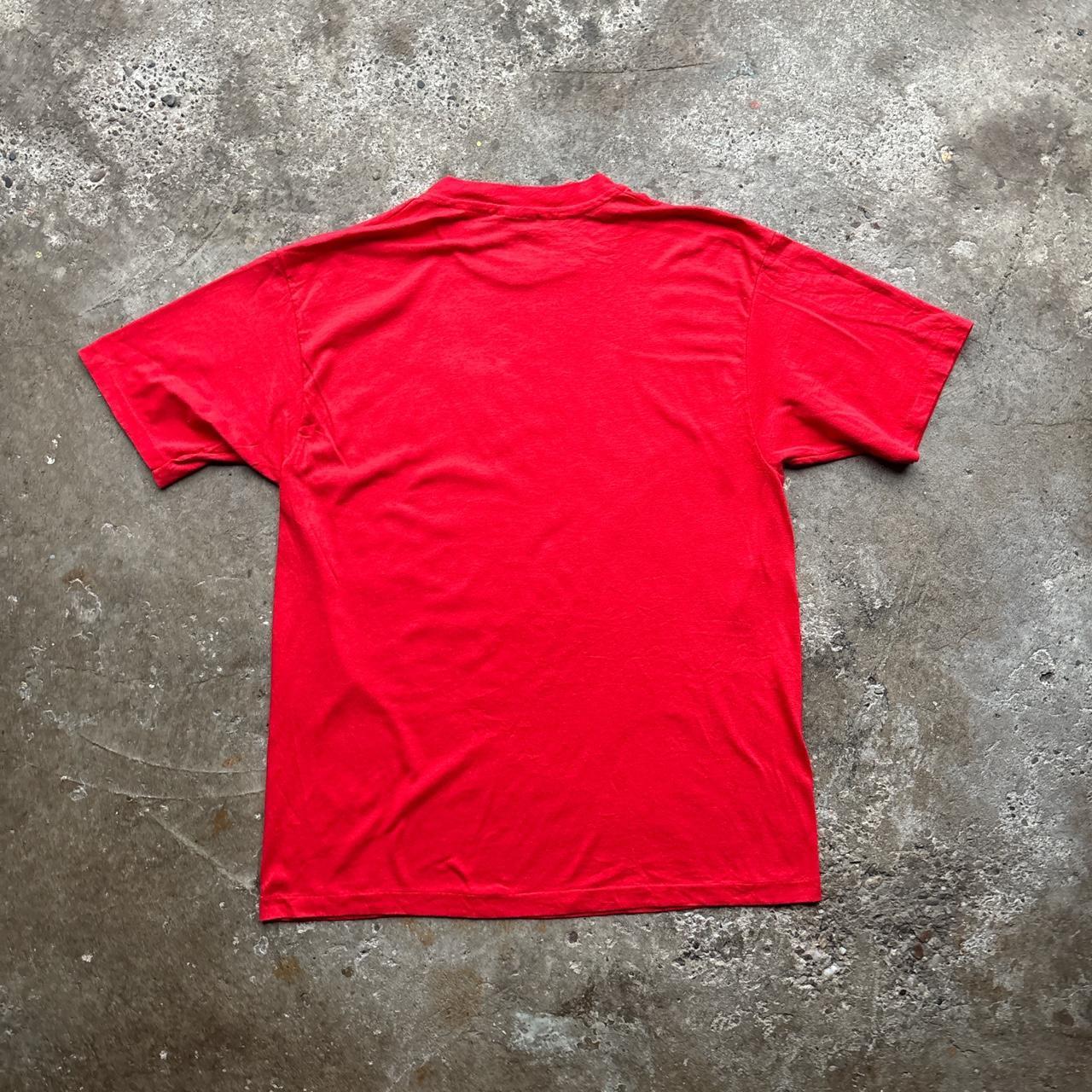 Red 90s Santa Claus cotton single stitch tee