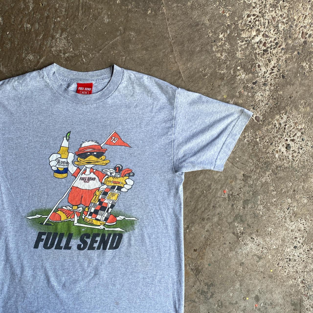 Grey Golf & Beer Graphic T-Shirt - M