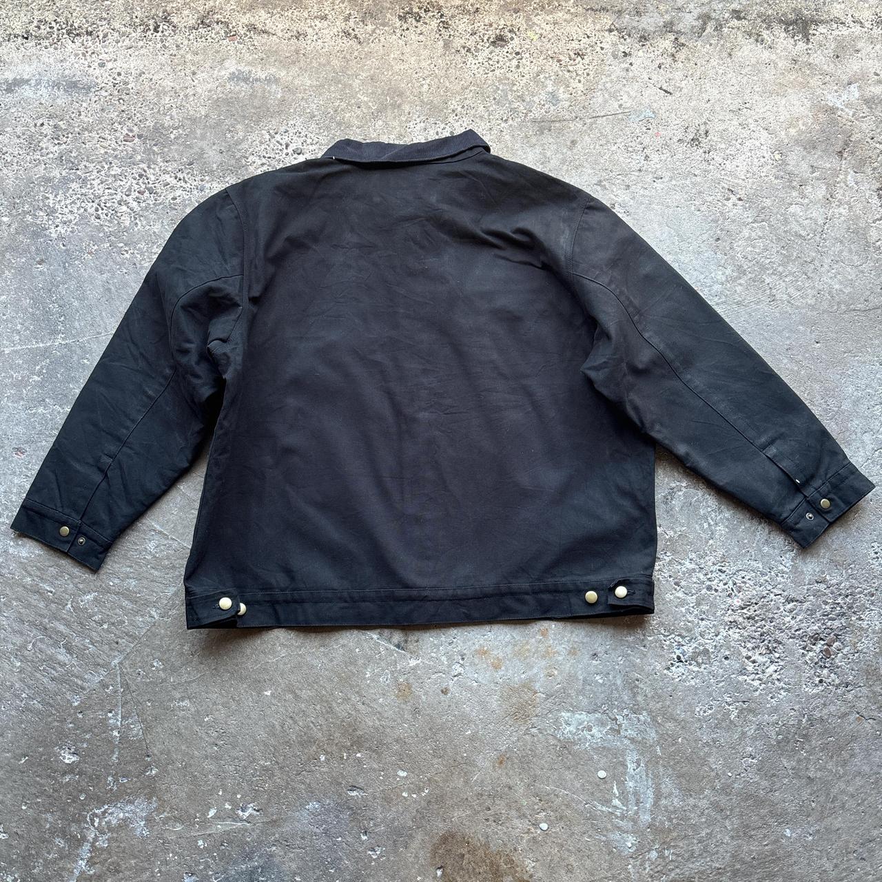 Black workwear jacket with corduroy collar - XXXL