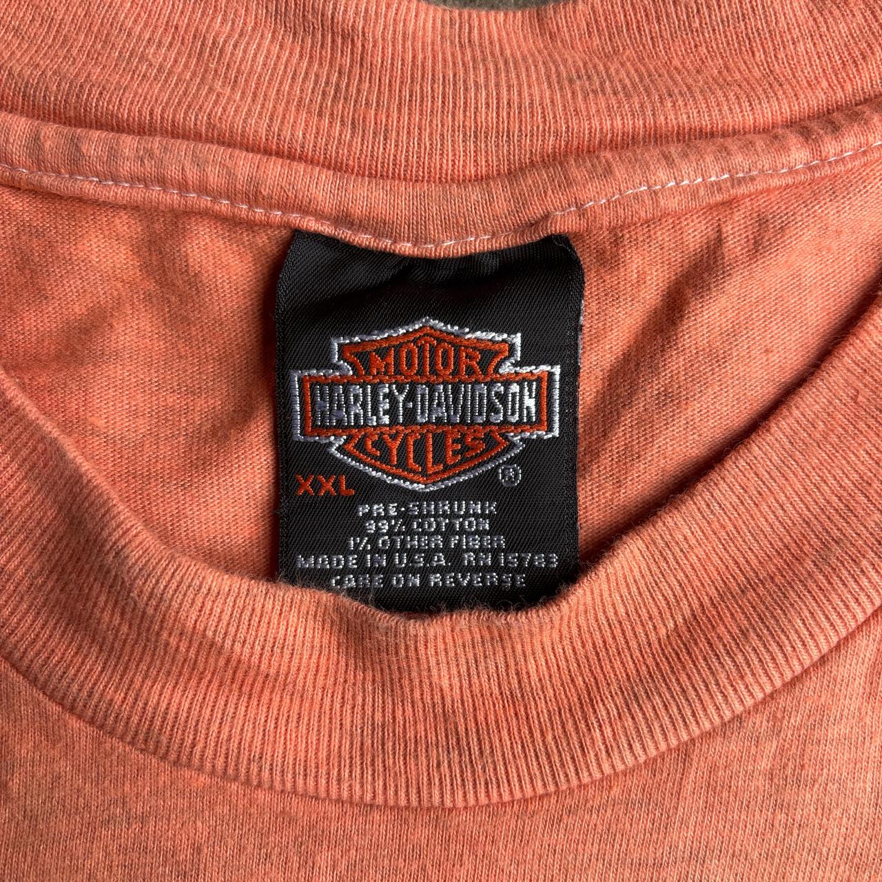 Peach Harley Davidson Graphic T-Shirt