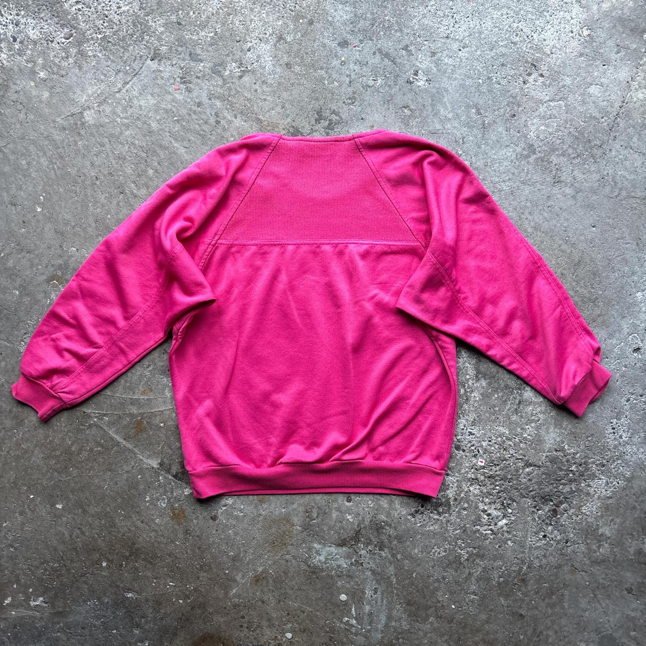 Vintage pink Adidas sweatshirt with embroidered logo