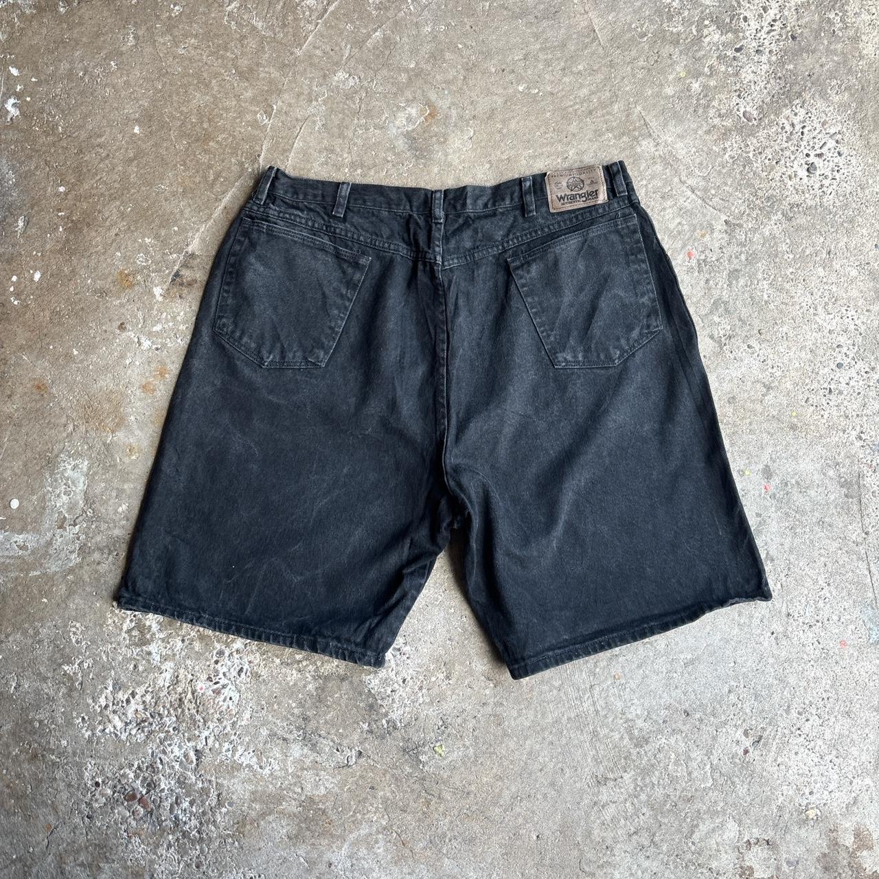 Black Wrangler Denim Jean Shorts