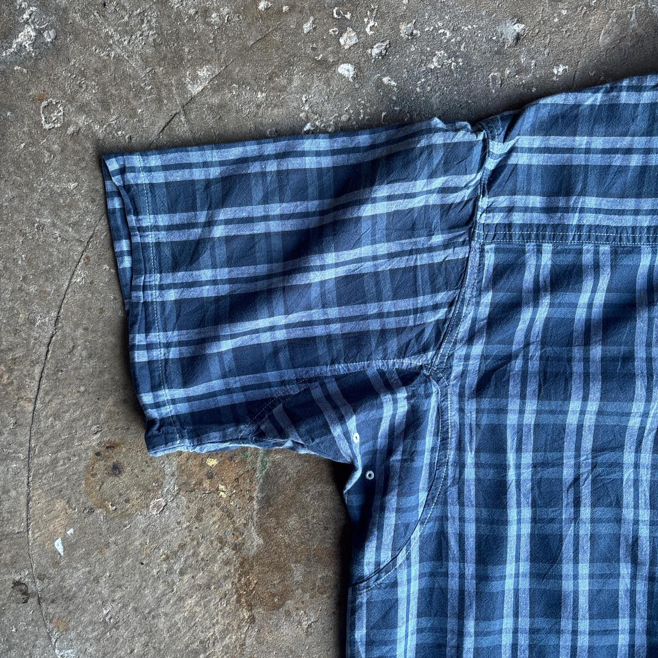 Blue Checkered Wrangler Short-Sleeve Shirt