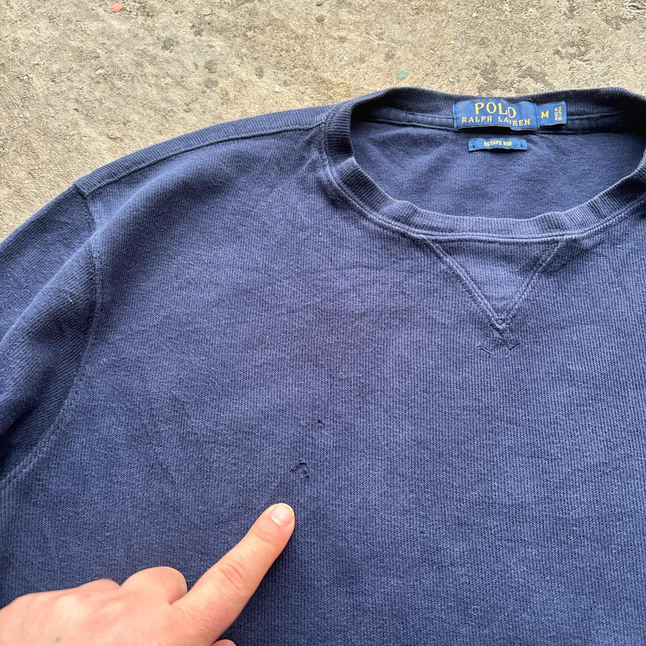 Navy Polo Ralph Lauren sweatshirt with red pony logo