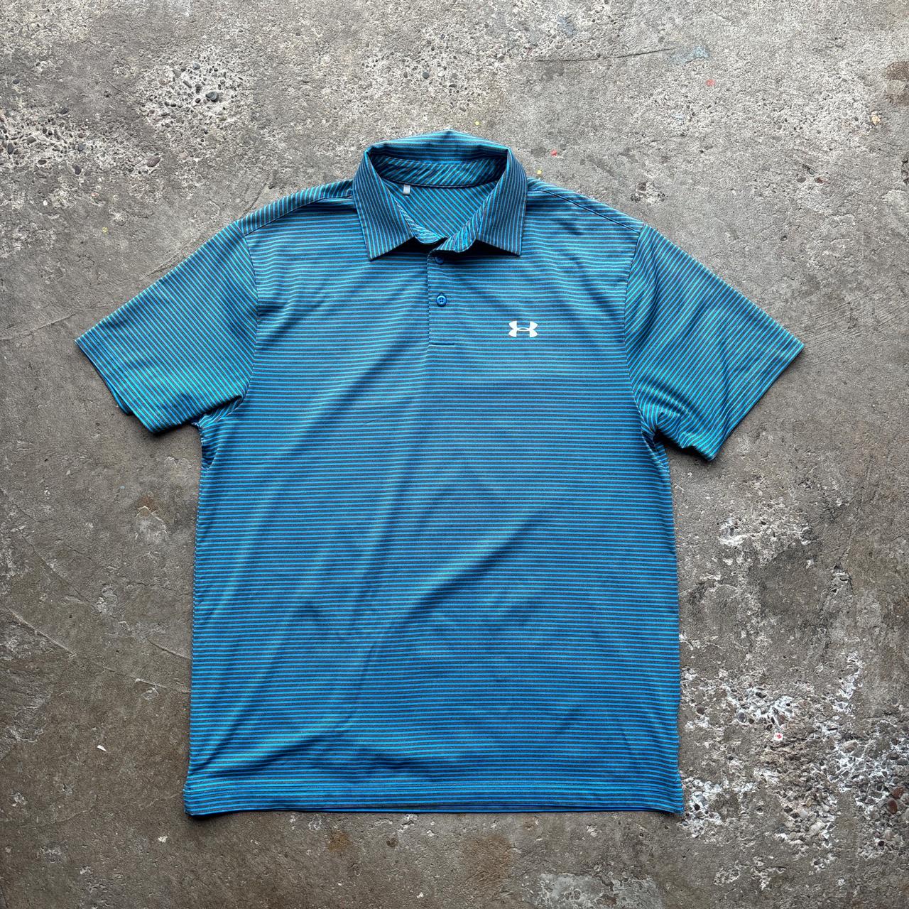 Blue and grey Under Armour Golf polo shirt