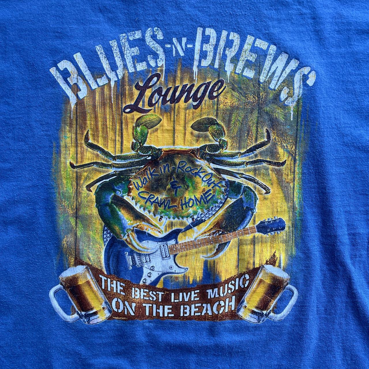 Vintage Blue Washed Pub T-shirt ‘Blues n Brews