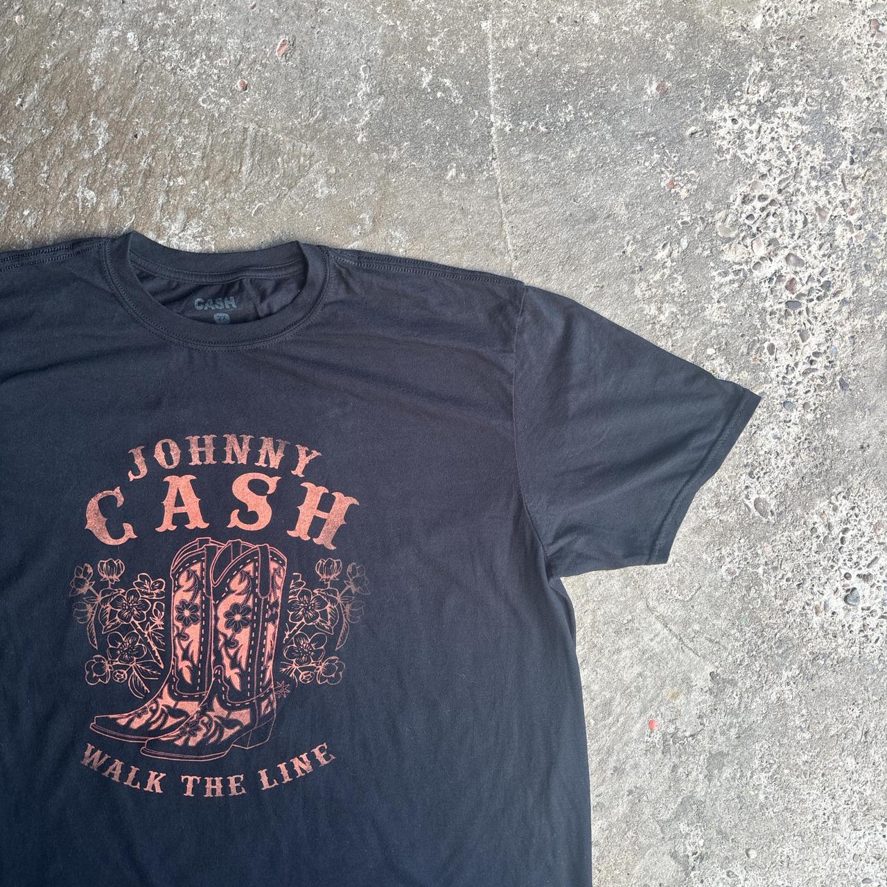Black Johnny Cash ‘Walk the Line’ T-Shirt - 2XL