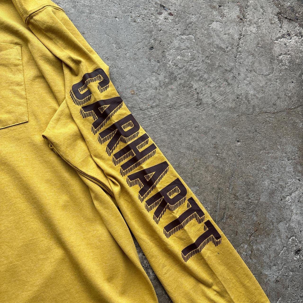 Yellow Carhartt long-sleeve pocket tee - XXXL