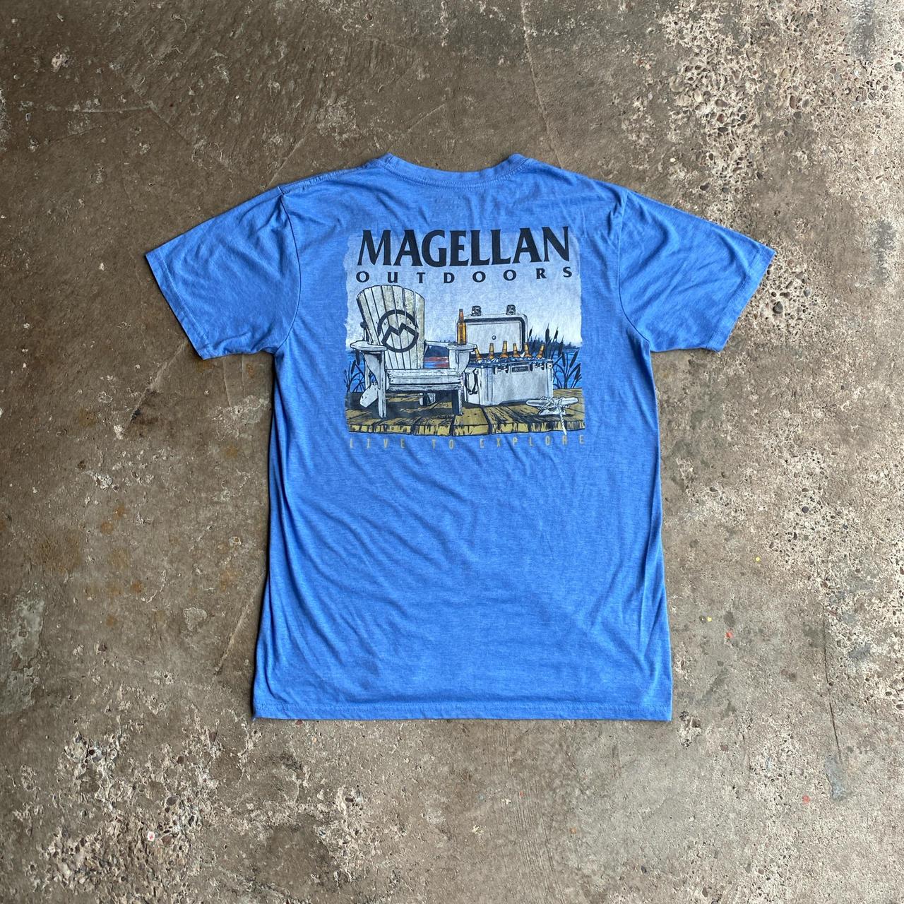 Blue Graphic Magellan Beer T-Shirt - M