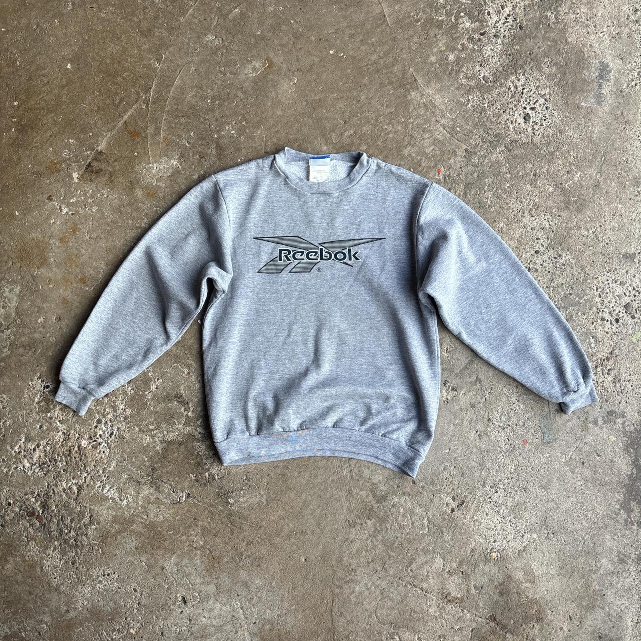 Grey Reebok Embroidered Logo Sweatshirt - M (women’s - tag us large juniors)