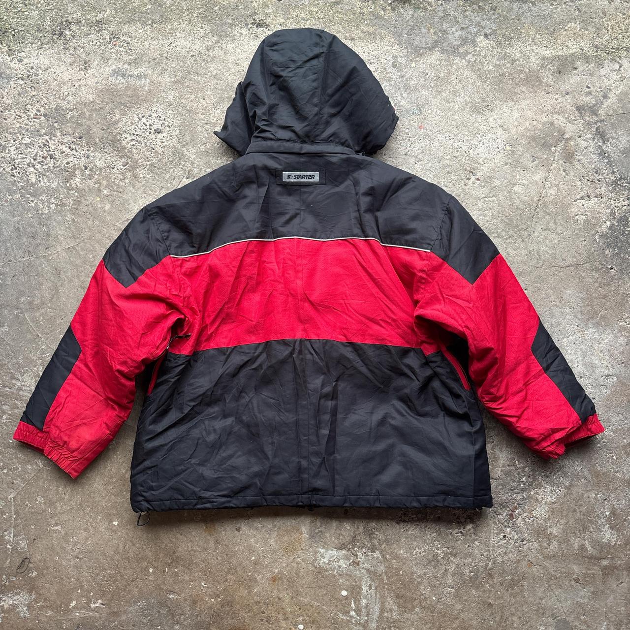 Black and Red Starter puffer jacket