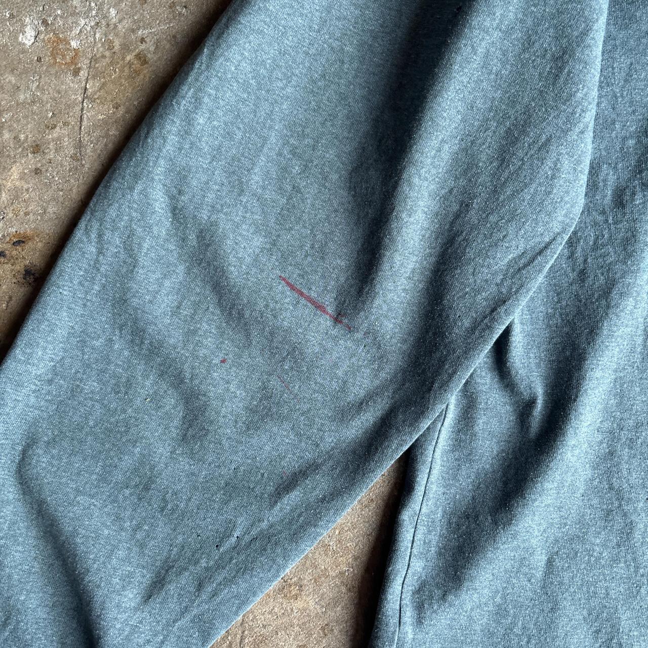 Grey/Blue Distressed Carhartt Long-Sleeve T-Shirt