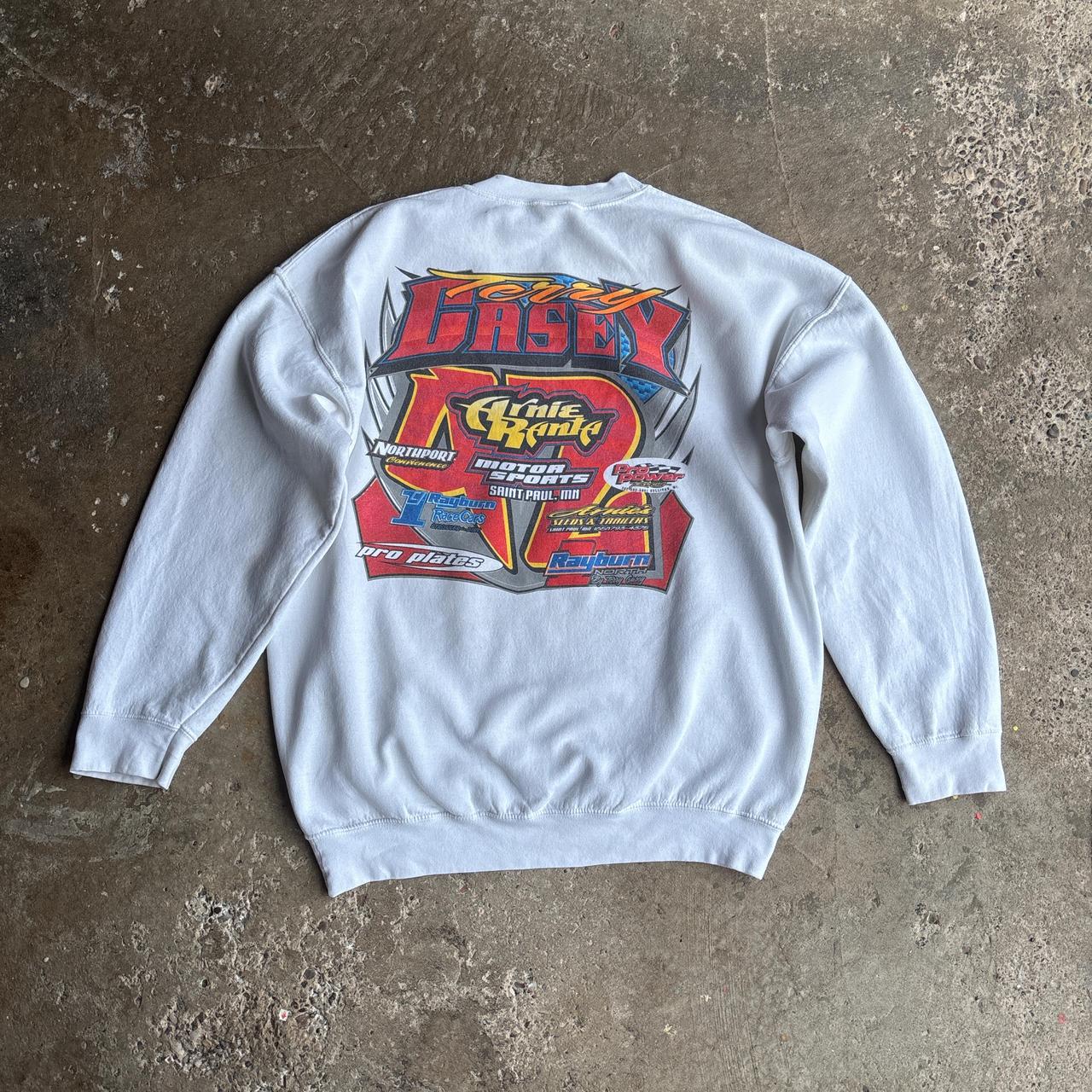 White Terry Casey NASCAR Sweatshirt - XL