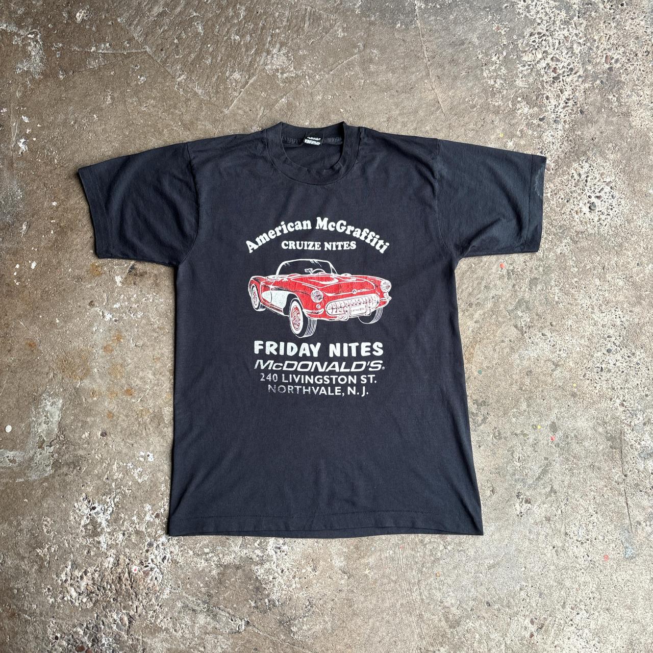 Vintage Black Single Stitch Graphic T-Shirt