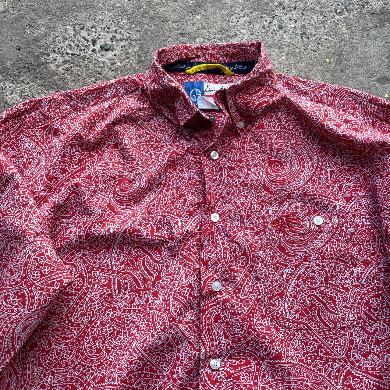 Red George Strait Wrangler Long Sleeve Western Bandana Shirt - XL